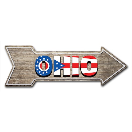 Ohio Arrow Decal Funny Home Decor 24in Wide